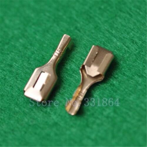 100pcs Free Shipping 6.3MM plug spring terminal terminal for the width of 6.3MM thick 0.8MM male terminal with the use