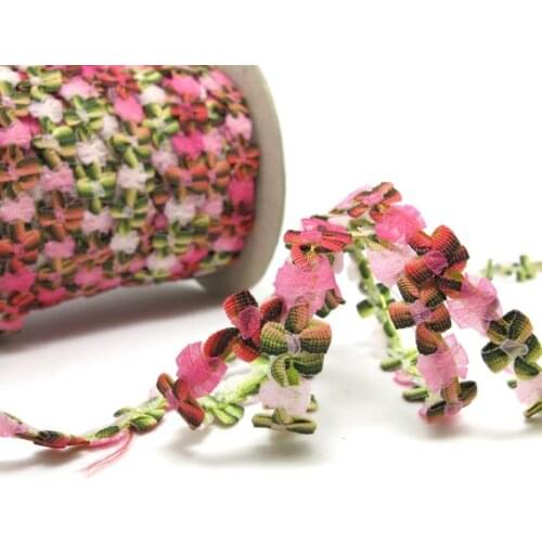 2 Yards Printed Ombre Beanie Shape Color Woven Rococo Ribbon Trim|Decorative Floral Ribbon|Scrapbook Materials|Decor