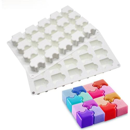 Silicone Puzzle Cake Mold New Design Candy Chocolate Pudding Moulds
