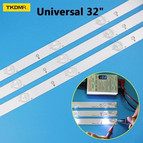 TKDMR 3pcs/set LED Backlight Lamps Strips 7leds Universal 32 inch TV B1 B2-Type V13 6916L-1204A 6916L-1399A 32LA620V 32LN575S