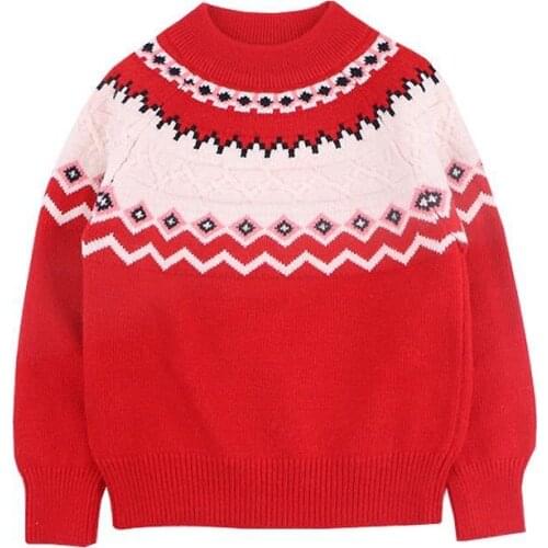 Winter Sweater For Girl Fashion Teenager Girls Sweaters Long Sleeve Kids Pullover Sweater Coat Warm Childrens Clothing 2-13 Y