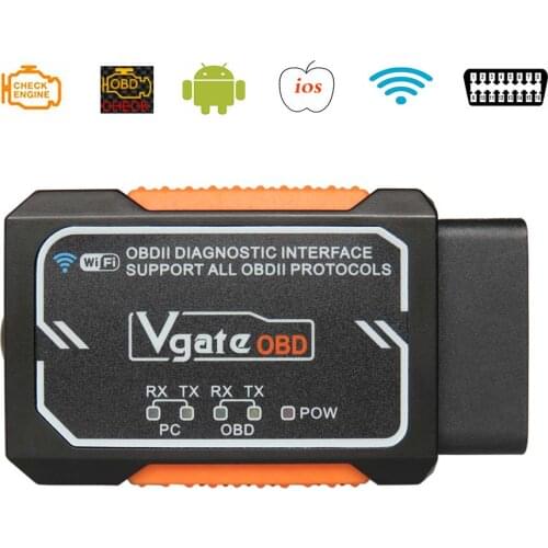 Vgate Elm327 V1.5 WIFI OBD2 Diagnostic Scanner For Android/IOS/PC Elm327 Bluetooth OBD 2 Auto Diagnostic Tools Chip PIC18F2480