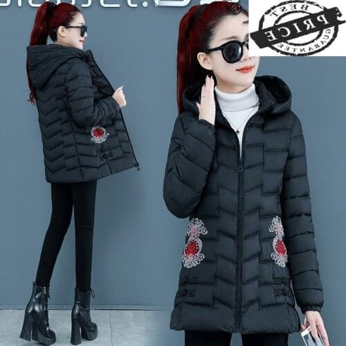 High Quality Winter Female Jacket Women Puffer Down Cotton Coat Womens Clothing 2021 Vintage Thick Warm Parkas Woman 012
