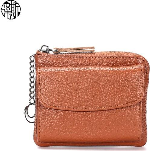 Zenos Gnuine Pebble Leather Japan Style Mini Wallet Purse Pocket Wallet Ladies With Key Chain
