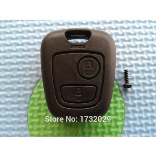 1Pcs Of New Replacement Key Shell Blank For Peugeot 107 206 207 307 406 2 Button Fob Head Only Case With Screw No Logo Auto Part