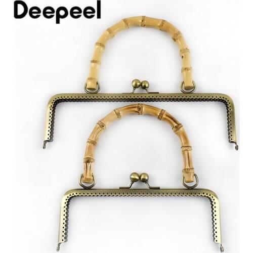 5Pcs Deepeel 20/25cm Square Metal Purse Frame Handle Bronze,Silver Bags Metal Kiss Clasp DIY Bag Clutch Accessory AP2350