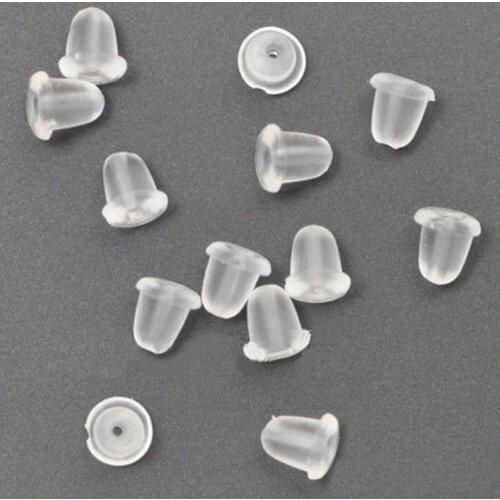 Findings & Components 500pcs/Lot Earring Back Durable Plastic Ear Plugging/Blocked Fashion Jewelry