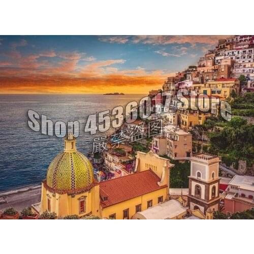 5D Diy Diamond Painting Cross Stitch Positano City Landscape Italy canvas Diamond Embroidery Mosaic Needlework Home Decoration