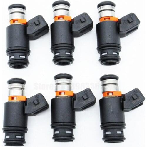 6pcs Car spare parts FOR VW Volkswagen AFP VR6 2.8 AES Euro Van Golf Jetta IWP022 Fuel Injector 805000348303 021906031D