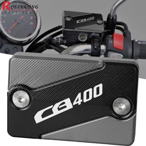 Motorcycle CNC Aluminum Front Brake Reservoir Fluid Tank Oil Cup Cover For HONDA CB400X CBR400F CBR400R 2016 2017 2018 2019 2020
