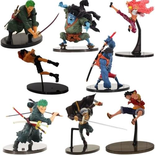 Anime Figure Toy Scultures Big Luffy Zoro Ace Law Doflamingo Jinbe Model Dolls Children Gifts