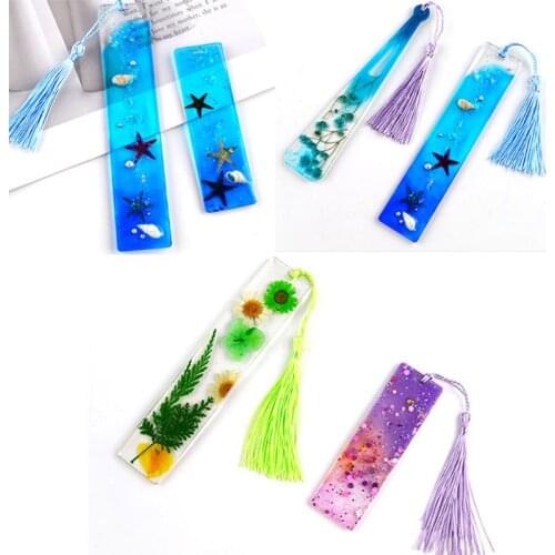 Handmade Token Bookmark Mould Rectangle Bookmark Silicone Mold Epoxy Resin Casting Molds Art Craft Tools Jewelry Making