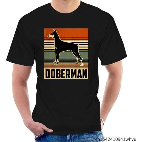 Doberman Tops Streetwear Men T-shirt Dog Lover Summer Fashion Euro Size M-5XL Round Collar Unisex Summer Trend Casual