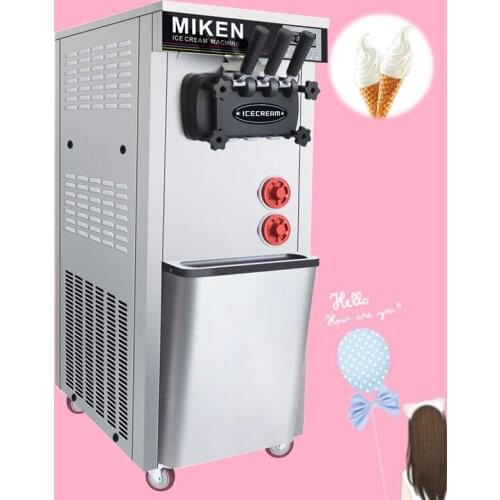 Commercial Vertical Three Flavors Ice Cream Maker Machine For Cold Drink Shop Stainless Steel Ice Cream Machine TB-618