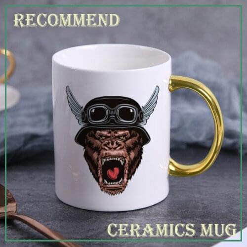 Personality Angry Orangutan Mug 400ml teacup coffee ceramic mugs office cup office Drinkware couple cup gift KTDW-027