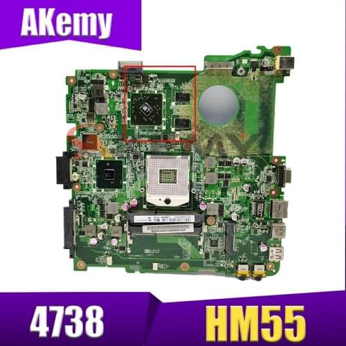 Akemy Laptop motherboard For ACER Aspire 4738 4738G 4738Z 4738ZG HD6300M DDR3 Mainboard DA0ZQ9MB6C0 MBRBL0600105 HM55