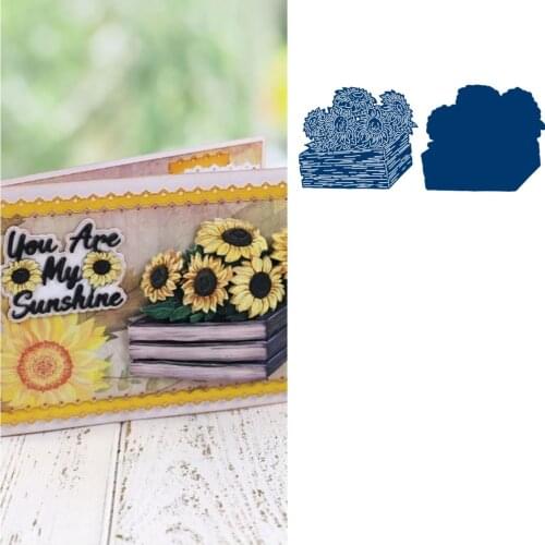 Box of SunflowersMetal Cutting Dies for DIY Scrapbooking Crafts Dies Cut Stencils Maker Photo Album Template Handmade Decoration