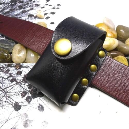 Blongk Genuine Leather Folding Glasses Case Waist Bag Belt Pack Men Women MWD-ZDS