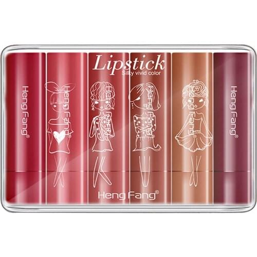 2021 New 6 Colors/Set Moisturizing Lipstick Set Waterproof Mini Lipsticks Long Lasting Portable Multicolorful Beauty Lip Stick