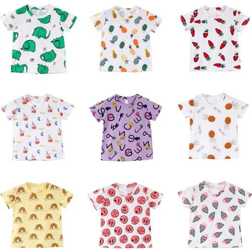 New 2020 Summer Kids Girls Baby T Shirt Cartoon Fashion Print Short Sleeve T-shirts Cotton Boys Children O-neck Tops Clothing