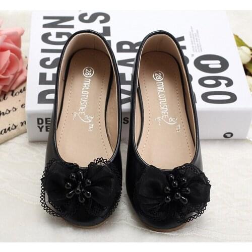 Baby Girls Shoes For Children Shoes Princess Bow-knot Lace Leather For Party Wedding Kids Moccasins Summer Footwear