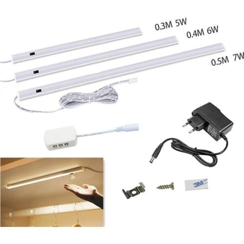 Hand Sweep Scanning Motion Sensor LED Night Light 12V LED Strip Tube Light Closet Kitchen Cupboard Wardrobe Home Lamp Lighting