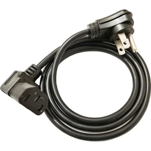 NCHTEK US AC Power Cord , USA Flat Nema 5-15P to IEC320 C13 Up Angled Power Adapter Cord For LCD LED Wall Mount TV,Free shipping