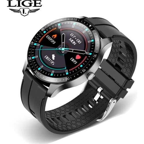 LIGE New Smart watch Men waterproof 1.3" Full touch screen Sports Smart watch heart rate Fitness tracker Men Smart Watch Women