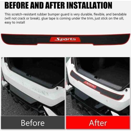 Universal Car Trunk Door Rear Bumper Guard Protector Rubber Pad Durable Protective Self-adhesive auto Rear Bumper Protection Set