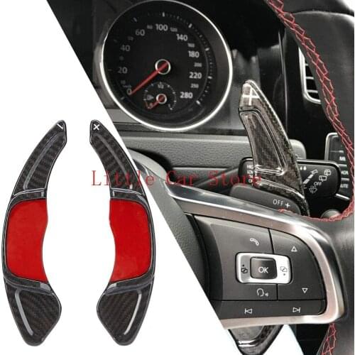 Shift Paddle Car Shift Paddle Shift Extension Real Carbon Fiber For Volkswagen Golf 7 MK7 Polo GTI