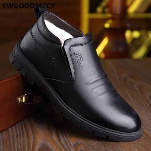 Winter Shoes Men Snow Boots Men Boots Genuine Leather Ankle Boots Men Shoes+male Botte Homme Buty Zimowe Meskie Herren Schuhe