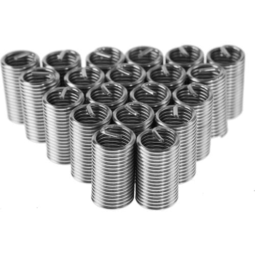1 set M14 1D/1.5D/2D/2.5D/3D Coiled Wire Stainless Steel SS304 Helical Screw Thread Inserts Thread Repair Insert Nuts