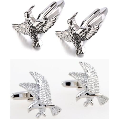 10pairs/lot Flying Birds Eagle Cufflinks 3D Flying Seagulls Sea Gull Cuff Links Mens Jewelry Accessory Wholesale