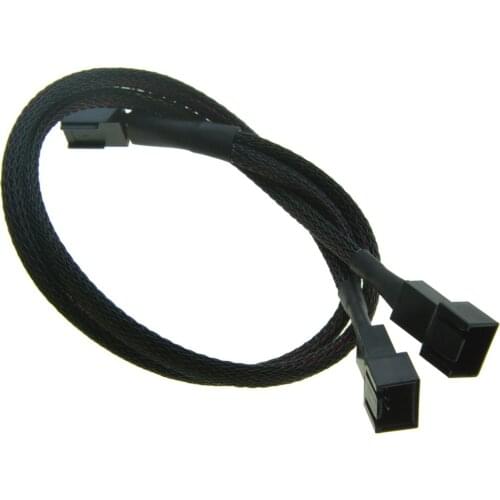 12V 3Pin Fan PWM 1 to 2 ways Power supply Extension Cable Y Splitter Cooler Port Multiplier For PCI express Graphics Card 22AWG