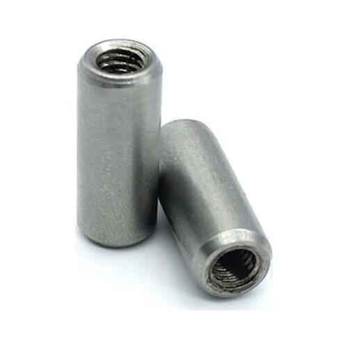 2pcs diameter 12mm cylindrical pins internal thread pin positioning dowels stainless steel cylinder dowel GB120 25mm-80mm long