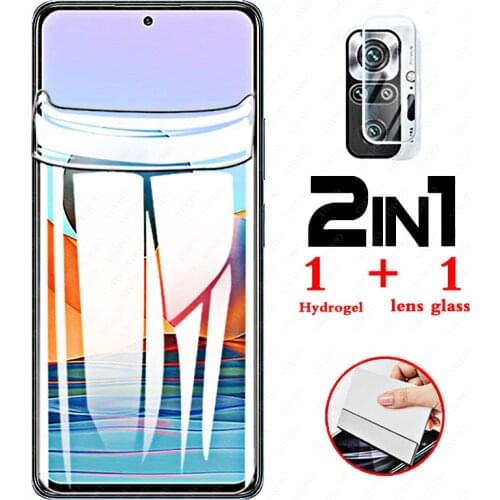 2in1 screen back hydrogel film camera lens protector for Xiaomi Redmi Note 10 Pro note10 pro note 10pro camera lens glass