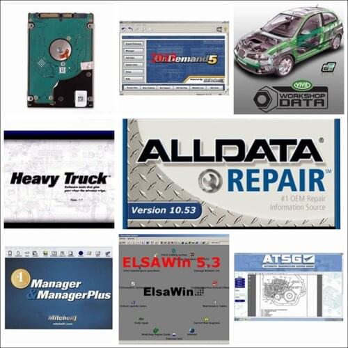 2021 Alldata 10.53 Software and mit/chell od5 2015 car auto repair software usb Elsawin Vivid workshop data hdd ssd redy to work