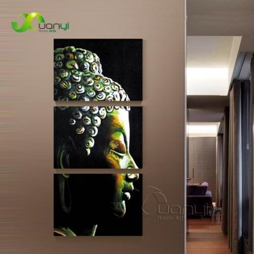 3 Panel Buddha Art Canvas Buddhist Pictures Wall Art Picture On The Wall Home Decor Buddha Paintings For Living Room Unframed