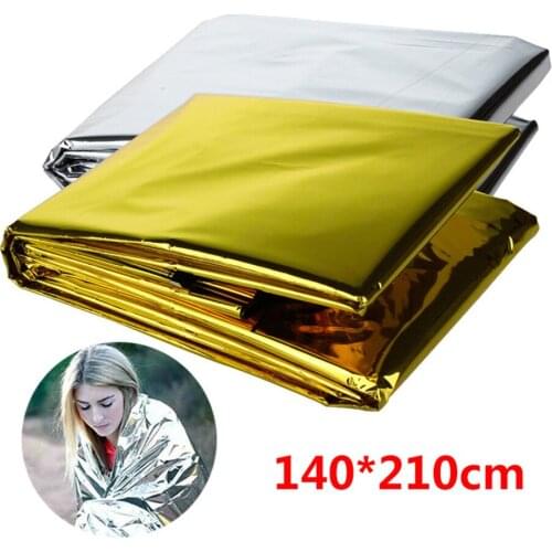 Emergency Blanket Survival Rescue First Aid Hypothermia Rescue Foil Thermal Blanket for Outdoor Camping