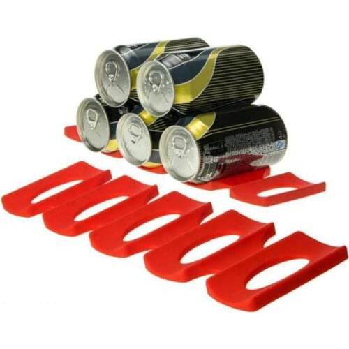 Cans Beer Tank Fridge Organizer Silicone Pads Tile Cushions Foldable Wine Bottle Rack Space Saver Stacking Tool CF-116