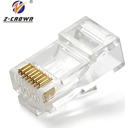Cat6 RJ45 8P8C Plug UTP Connector 3U gold plating 100pcs/lot