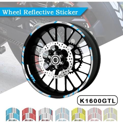 FOR BMW K1600GTL K1600 GTL K 1600 Motorcycle Decorative Stripe Sticker Front Rear Wheel Reflective Decal Accessories
