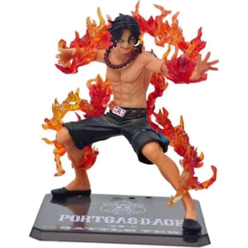 One Piece Portgas D Ace Battle Fire Action Figures Toys Japan Anime Collectible Figurines PVC Model Toy for Anime Lover Figurine
