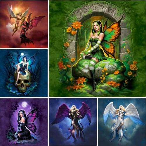 FIYO Full Square/Round Drill 5D DIY Diamond Painting "butterfly fairy" Embroidery Cross Stitch 5D Home Decor Gift