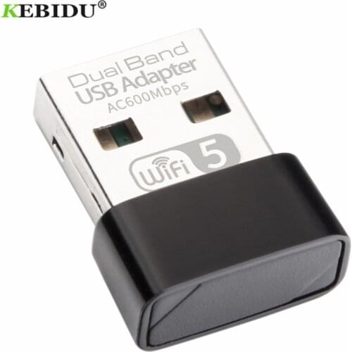KEBIDU USB WiFi Adapter 600Mbps Wifi Antenna PC Network Card Dual Band 2.4+5.8Ghz usb Lan Ethernet Receiver Realtek RTL8811