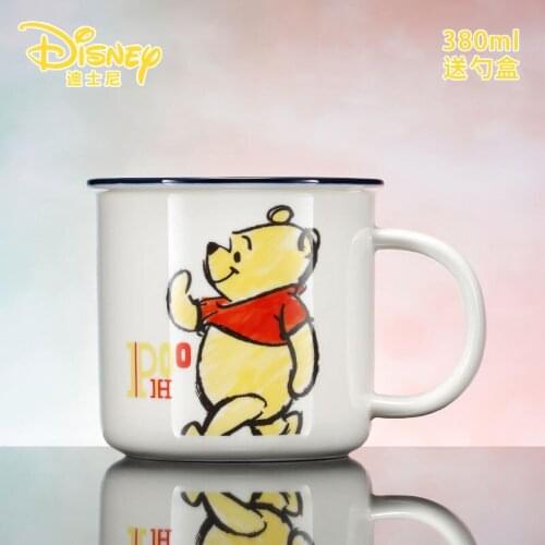 Disney Pooh Bear Ceramic Mug Cute Cartoon Water Cup Childrens Milk Mug Mug