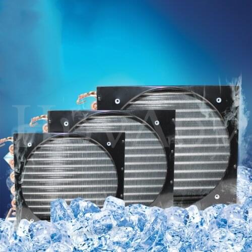 Condenser air-cooled water-cooled aluminum fin cold discharge freezer copper tube loop radiator single tuyere heat exchanger