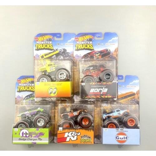 Hot Wheels Car MONSTER TRUCKS Pure muscle GULF Bone shaker 1/64 Collection Metal Diecast Model GXG96