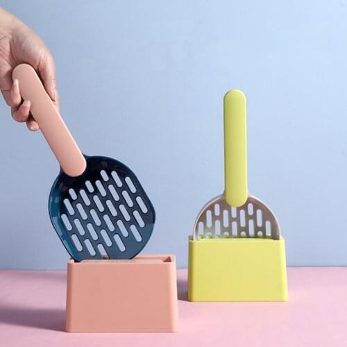 Cat Litter Shovel Pet Cleaning Cat Litter Filter Tool Cat Toilet Supporting Shovel Cat Litter Shovel Base Set