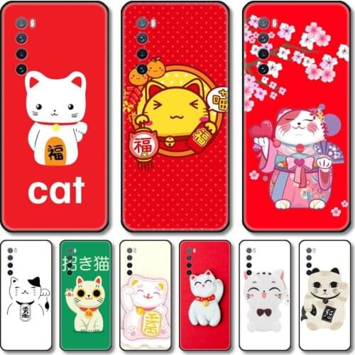 Cute Plutus cat Phone Case For Huawei Nova 2 3 4 5 6 7 8 SE i E Pro Lite black cell shell